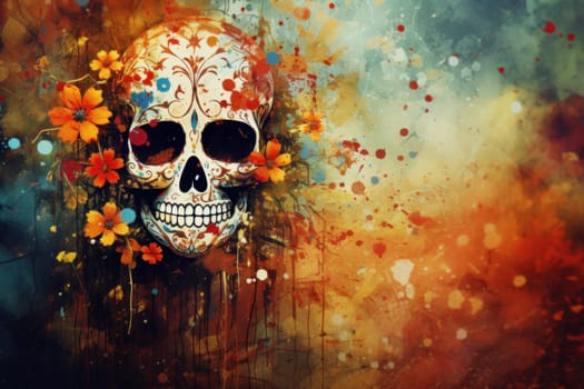 Photo of Day of the dead concept background.