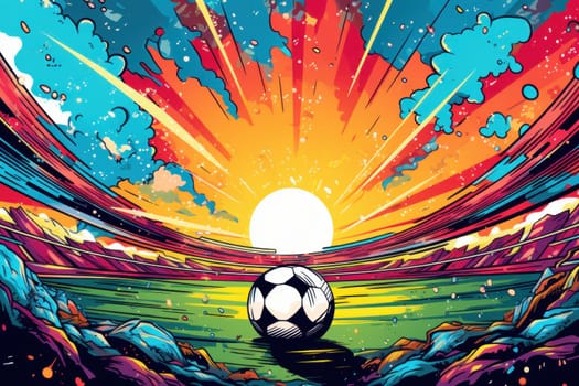 soccer stadium football doodle art illustration background.