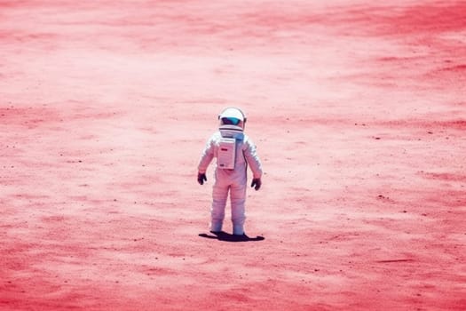 Lone Astronaut In Spacesuit Generative AI.