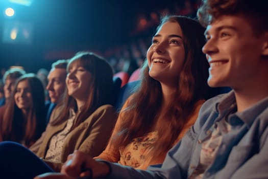 Group of people enjoying a show in a theater