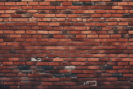 Wide Angle Vintage Red Brick Wall Background.