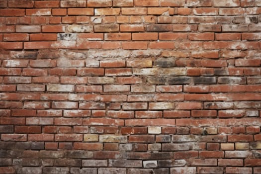 Wide Angle Vintage Red Brick Wall Background.