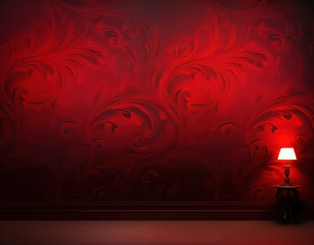 Dark Red Decorative Light: An Abstract Vintage Art in a Modern Interior