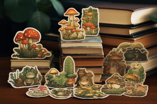 Mushroom Home: A Whimsical Collection of Cute Cartoon Characters in a Magical Forest Village