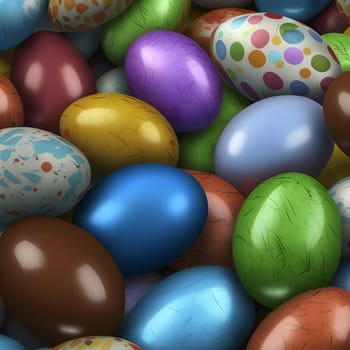 colorful easter eggs - full frame background, neural network generated art. Digitally generated image. Not based on any actual scene or pattern.