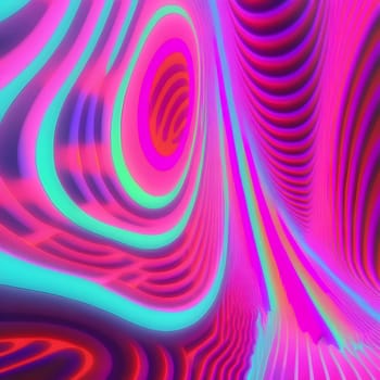 abstract colorful neon geometric lines background, neural network generated art. Digitally generated image. Not based on any actual scene or pattern.