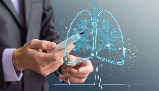 Healthy Human Lungs 2d illustration. High quality photo