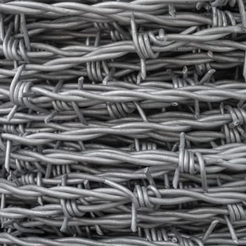 Abstract Background Texture Of Coiled Barbed Wire