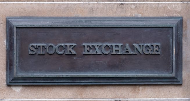 A Sign For The Stock Exchange In NYC Or London