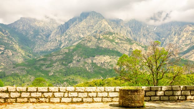 Mountain landscape of Corsica Island, France