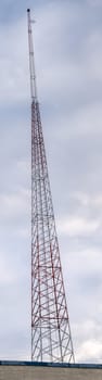 Extremely Tall Radio Radio Station Transmission Antenna Tower