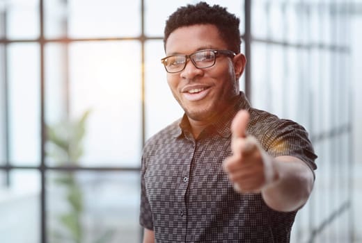 business, hiring and people concept - smiling businessman pointing to you