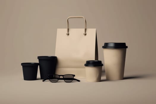 Mockup of Coffee Packaging Coffee Brand.
