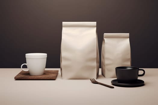 Mockup of Coffee Packaging Coffee Brand.