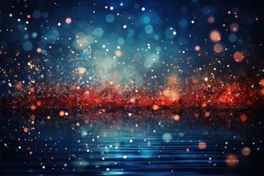 Happy New Year Celebration Sparkles. Generative AI.