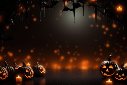 Halloween glitter glow Bokeh Light Background.