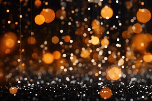 Halloween glitter glow Bokeh Light Background.