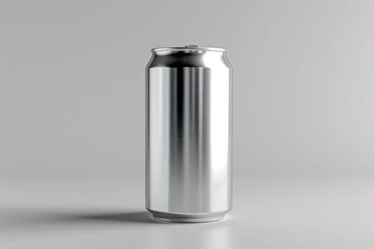 aluminum can mockup on white backgroud. Generative AI.