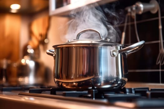 Woman is cooking in home kitchen Close up hands.