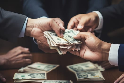 business people meeting discussion money concept.
