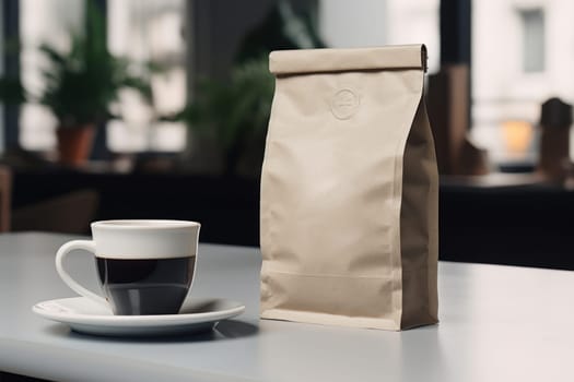 Mockup of Coffee Packaging Coffee Brand.