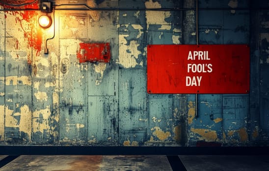 April fool's day in april background .Ai generative.