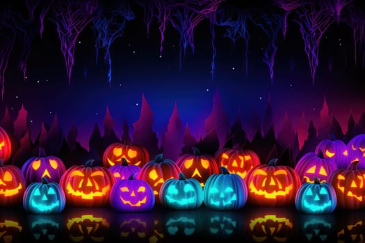 Halloween glitter glow Bokeh Light Background.