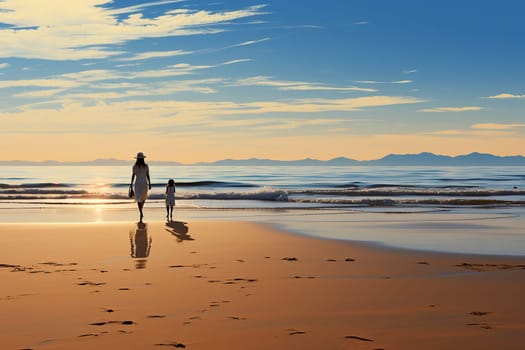 Minimal style background of beach, Good sunny day.