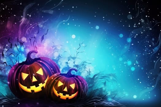 Halloween glitter glow Bokeh Light Background.