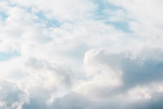 Background of blue sky with beautiful natural white clouds.