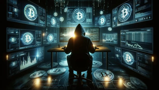 The abstract background of the hacker threat. High quality illustration