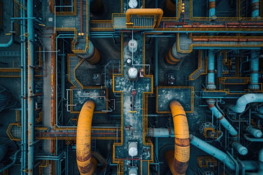 Oil pipeline and gas pipeline of oil refining and the movement of oil and gas. Generative AI.