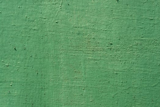 Texture background green painted cracked iron surface.