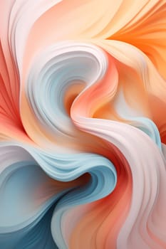 Pastel 3D waves with a playful and airy feel, suitable for cheerful backgrounds, vibrant designs, or creative visual content. Vertical picture. Generative AI