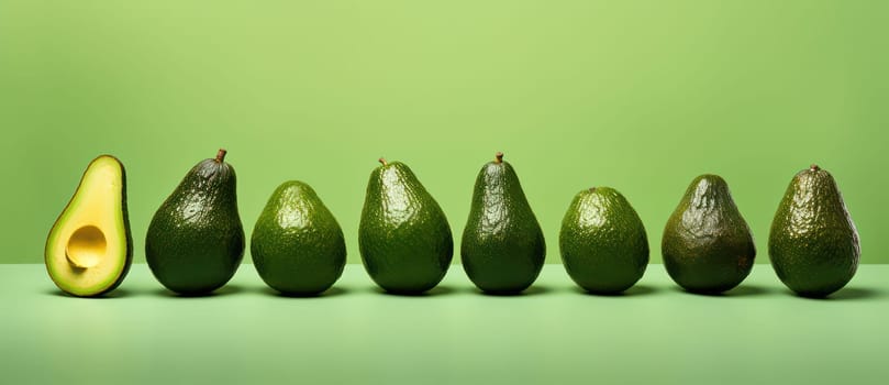 Fresh, Ripe Avocado: A Vibrant Half of Exotic Green Nourishment with Organic Vibes