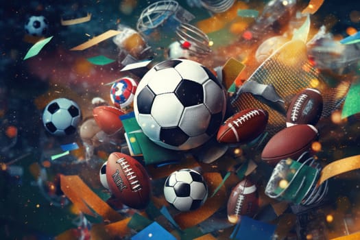 Sports Background Advertising sport life concept.