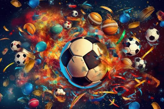 Sports Background Advertising sport life concept.