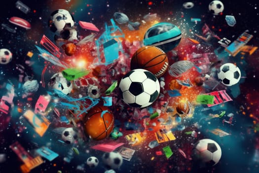 Sports Background Advertising sport life concept.