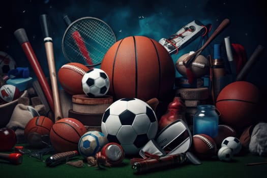 Sports Background Advertising sport life concept.