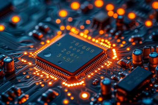 Circuit board Technology background. Central Computer Processors CPU concept.