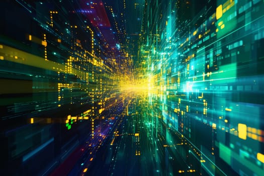 Big data on internet upload and download progress. futuristic digital technology background.