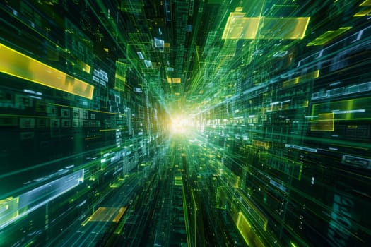 Big data on internet upload and download progress. futuristic digital technology background.