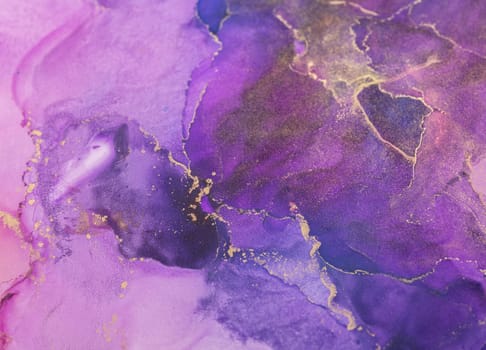 Abstract purple paint background. Acrylic texture with marble pattern. Alcohol ink. Style incorporates the swirls of marble or the ripples of agate.