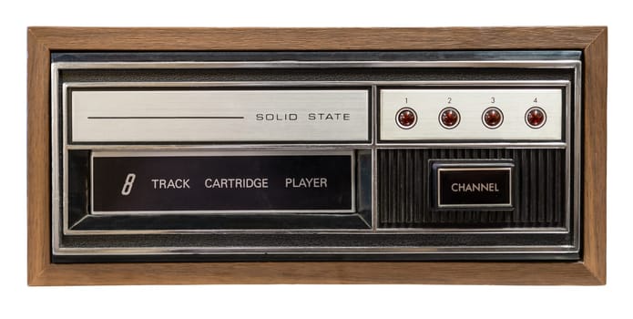 Isolated Retro Vintage 8-Track Tape HiFi Player