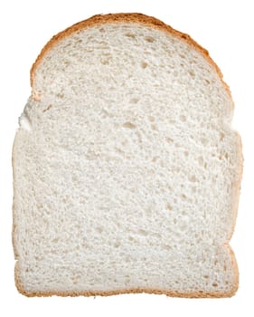 An Isolated Piece Of Sliced White Bread On A White Background