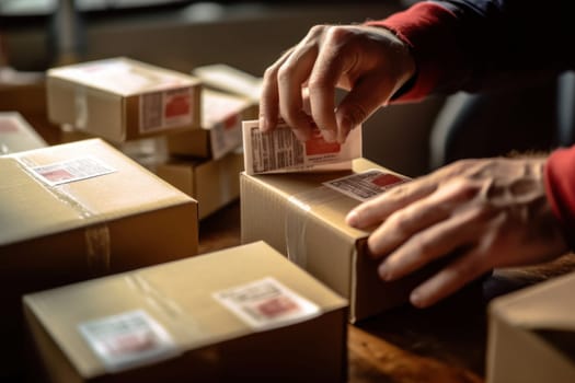 Using stickers to label packages for shipping, Warehouse Documents Checklist, Drop shipping company.