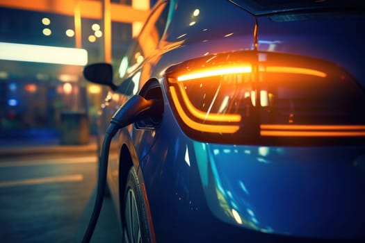 Photo of an electrical car charging stock photo.