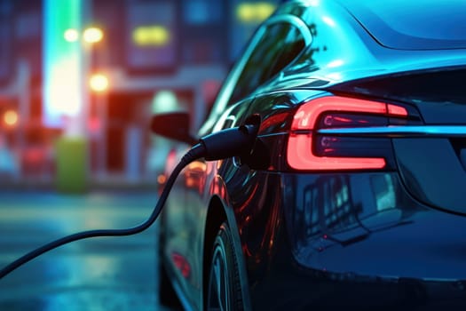 Photo of an electrical car charging stock photo.