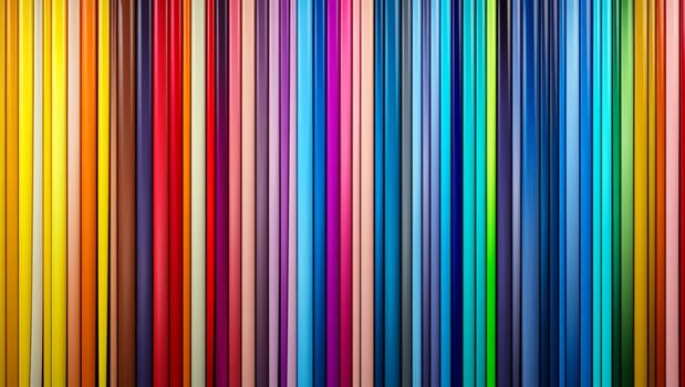 Vertical multi-colored lines. Lots of colored stripes one after another. Colorful background. High quality photo