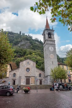 San Giorgio church in the center of Varenna at lake Como, Italy